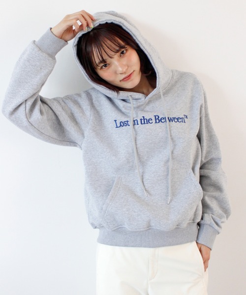 ABYS(アビス)の「ロゴ刺繍パーカー/フーディ(パーカー・レディース・ブラウン/ネイビー/杢グレー・FREE)」の2枚目の写真