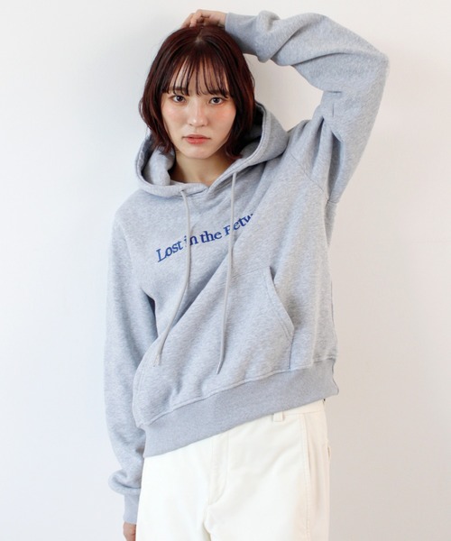 ABYS(アビス)の「ロゴ刺繍パーカー/フーディ(パーカー・レディース・ブラウン/ネイビー/杢グレー・FREE)」の19枚目の写真