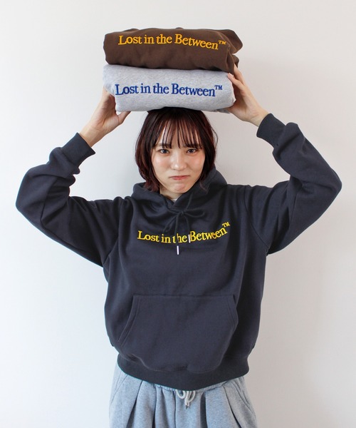 ABYS(アビス)の「ロゴ刺繍パーカー/フーディ(パーカー・レディース・ブラウン/ネイビー/杢グレー・FREE)」の11枚目の写真