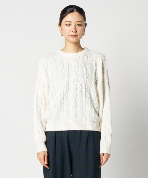 HELIOPOLE（エリオポール）の「CABLE SPANGLE KNIT（ニット/セーター・レディース・ホワイト/ライトグレー・38）」の10枚目の写真