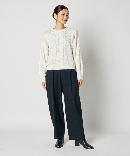 HELIOPOLE（エリオポール）の「CABLE SPANGLE KNIT（ニット/セーター・レディース・ホワイト/ライトグレー・38）」の13枚目の写真