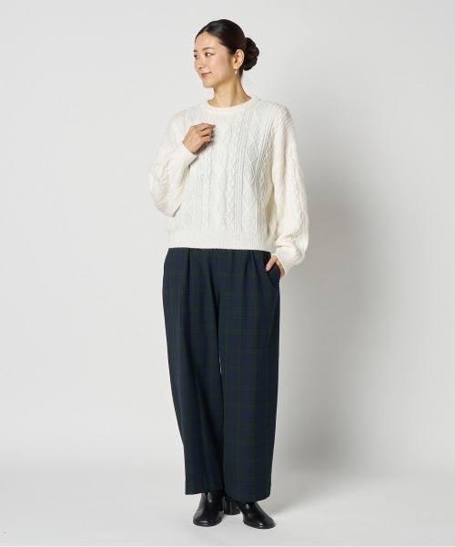 HELIOPOLE（エリオポール）の「CABLE SPANGLE KNIT（ニット/セーター・レディース・ホワイト/ライトグレー・38）」の14枚目の写真