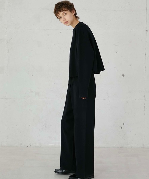 LA PEAU DE GEM(ラポドゥジェム)の「【LA PEAU DE GEM】antipilling knit pants/アンチピリングニットパンツ(その他パンツ・レディース・ブラック/グレイッシュベージュ・1/2)」の7枚目の写真