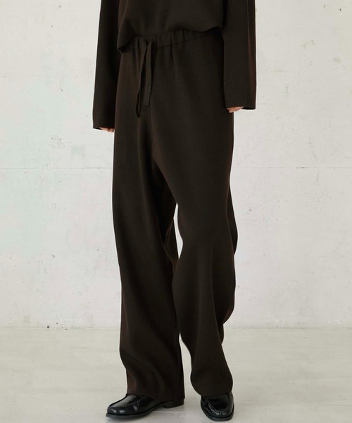 LA PEAU DE GEM(ラポドゥジェム)の「【LA PEAU DE GEM】antipilling knit pants/アンチピリングニットパンツ(その他パンツ・レディース・ブラック/グレイッシュベージュ・1/2)」の10枚目の写真