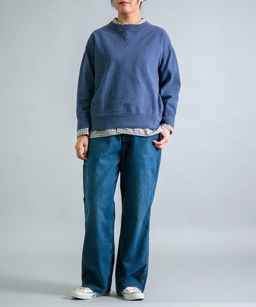 OMNIGOD（オムニゴッド）の「[OMNIGOD womens / オムニゴッド] 8ozデニム ルーズイージーペインターパンツ（デニムパンツ・レディース・インディゴブルー・1/0）」の3枚目の写真