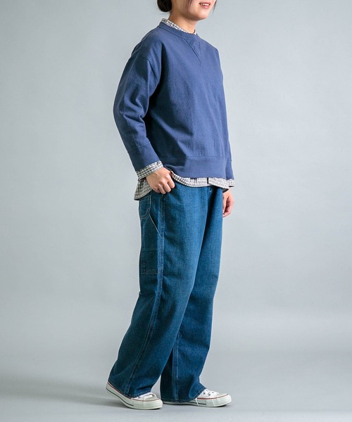 OMNIGOD womens / オムニゴッド] 8ozデニム ルーズイージーペインター