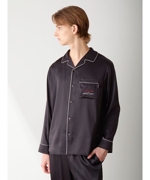 セール】【JOEL ROBUCHON】【HOMME】サテンシャツ（ルームウェア