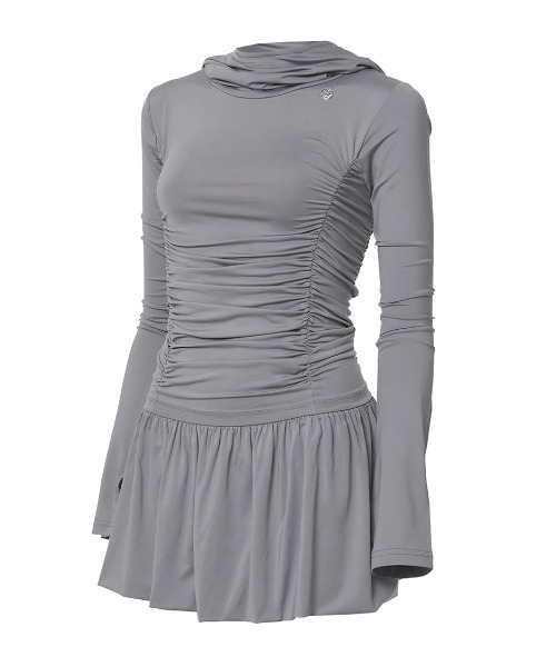 セール】【FLAREUP】Hooded High Neck Long Dress / 【フレアアップ