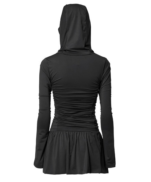 セール】【FLAREUP】Hooded High Neck Long Dress / 【フレアアップ
