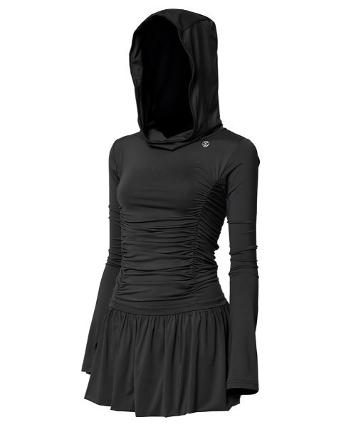 セール】【FLAREUP】Hooded High Neck Long Dress / 【フレアアップ