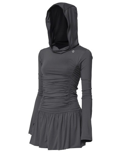 セール】【FLAREUP】Hooded High Neck Long Dress / 【フレアアップ