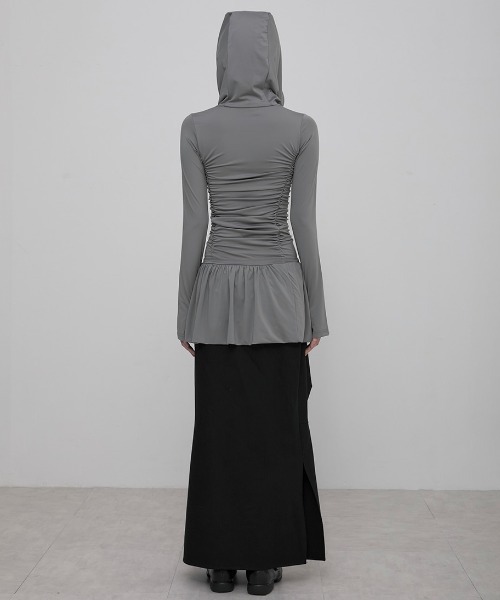 セール】【FLAREUP】Hooded High Neck Long Dress / 【フレアアップ
