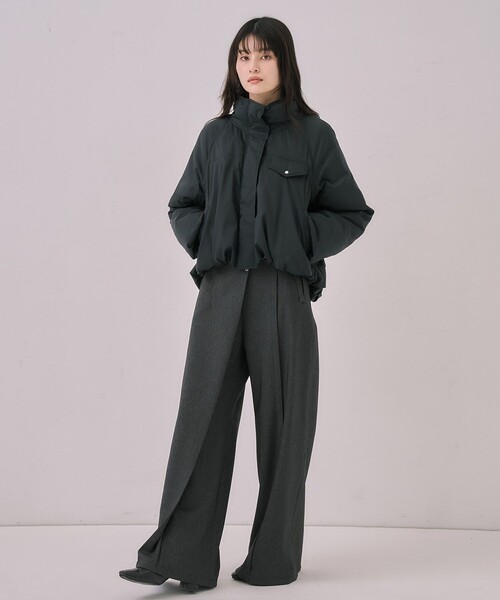 UNITED TOKYO（ユナイテッドトウキョウ）の「【残りわずか！】バルーンダウンジャケット｜軽量/撥水/UVカット/ストレッチ/通勤/オフィスカジュアル/防寒/冬服（ダウンジャケット/コート・レディース・ブラック/ブラウン・1/2）」の15枚目の写真