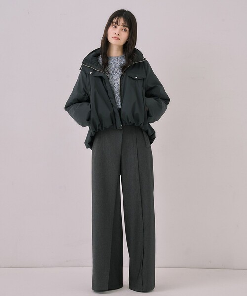 UNITED TOKYO（ユナイテッドトウキョウ）の「【残りわずか！】バルーンダウンジャケット｜軽量/撥水/UVカット/ストレッチ/通勤/オフィスカジュアル/防寒/冬服（ダウンジャケット/コート・レディース・ブラック/ブラウン・1/2）」の17枚目の写真