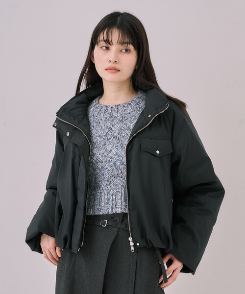 UNITED TOKYO（ユナイテッドトウキョウ）の「【残りわずか！】バルーンダウンジャケット｜軽量/撥水/UVカット/ストレッチ/通勤/オフィスカジュアル/防寒/冬服（ダウンジャケット/コート・レディース・ブラック/ブラウン・1/2）」の18枚目の写真