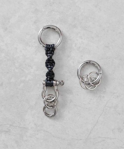 SPIRAL BRAIDING LEATHER KEYCHAIN / スパイラル ブレーディング