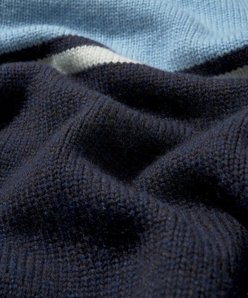 DISCUS ATHLETIC（ディスカス　アスレチック）の「ウールブレンドロゴ配色ニットセーターミッドナイトパープル（ニット/セーター・レディース・その他・X-LARGE/LARGE）」の6枚目の写真