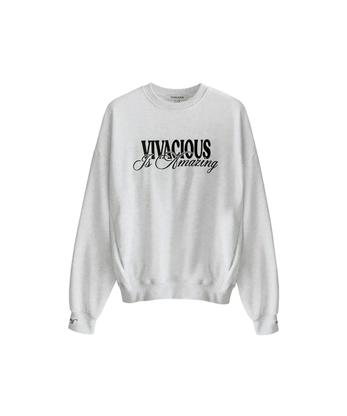 Vivacious(ビバシャス)の「VV Amazing Sweatshirt - 6COL(スウェット・レディース・ブラック/ホワイト/アイボリー/グリーン/ネイビー/グレー・SMALL/MEDIUM)」の2枚目の写真