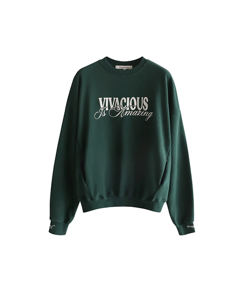 Vivacious(ビバシャス)の「VV Amazing Sweatshirt - 6COL(スウェット・レディース・ブラック/ホワイト/アイボリー/グリーン/ネイビー/グレー・SMALL/MEDIUM)」の5枚目の写真