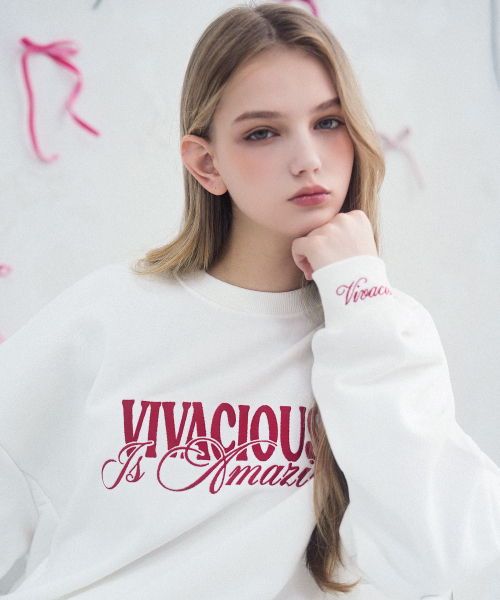 Vivacious(ビバシャス)の「VV Amazing Sweatshirt - 6COL(スウェット・レディース・ブラック/ホワイト/アイボリー/グリーン/ネイビー/グレー・SMALL/MEDIUM)」の8枚目の写真