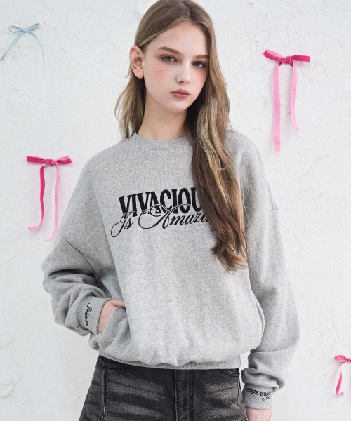 Vivacious(ビバシャス)の「VV Amazing Sweatshirt - 6COL(スウェット・レディース・ブラック/ホワイト/アイボリー/グリーン/ネイビー/グレー・SMALL/MEDIUM)」の12枚目の写真