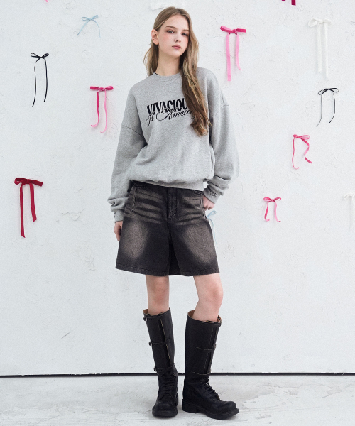 Vivacious(ビバシャス)の「VV Amazing Sweatshirt - 6COL(スウェット・レディース・ブラック/ホワイト/アイボリー/グリーン/ネイビー/グレー・SMALL/MEDIUM)」の13枚目の写真