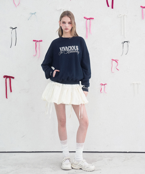 Vivacious(ビバシャス)の「VV Amazing Sweatshirt - 6COL(スウェット・レディース・ブラック/ホワイト/アイボリー/グリーン/ネイビー/グレー・SMALL/MEDIUM)」の14枚目の写真