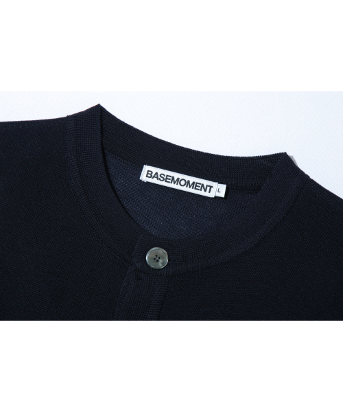 BASEMOMENT(ベースモーメント)の「ラウンドネックハーフニットカーディガンネイビー(カーディガン/ボレロ・メンズ・その他・LARGE/MEDIUM)」の4枚目の写真