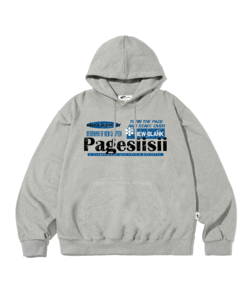 PAGESIISII(ページシシ)の「ヴィンテージブランクプリントフードパーカーグレー(パーカー・レディース・その他・MEDIUM/LARGE)」の1枚目の写真