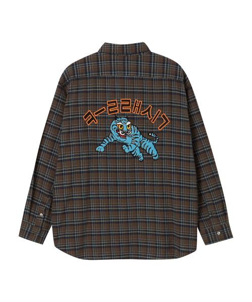 Beyond Closet(-)の「ニュークラシックプレッピーカッティングチェックシャツブラウン(シャツ/ブラウス・メンズ・その他・MEDIUM/LARGE)」の2枚目の写真