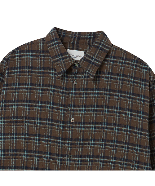 Beyond Closet(-)の「ニュークラシックプレッピーカッティングチェックシャツブラウン(シャツ/ブラウス・メンズ・その他・MEDIUM/LARGE)」の3枚目の写真