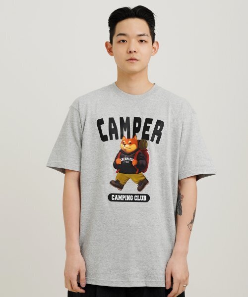 CREAM SODA LAB(クリームソーダラボ)の「キャンピングクラブ 半袖Tシャツ グレー(Tシャツ/カットソー・メンズ・その他・XX-LARGE/X-LARGE/MEDIUM/LARGE)」の2枚目の写真