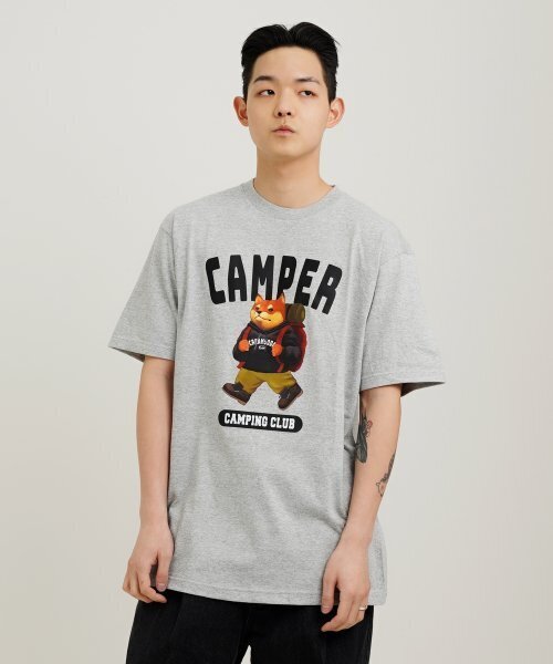 CREAM SODA LAB(クリームソーダラボ)の「キャンピングクラブ 半袖Tシャツ グレー(Tシャツ/カットソー・メンズ・その他・XX-LARGE/X-LARGE/MEDIUM/LARGE)」の3枚目の写真