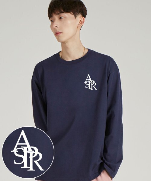 ASTRAL PROJECTION(アストラルプロジェクション)の「シンボルロゴラウンドネック13番手コットンロングスリーブTシャツ_ネイビー(Tシャツ/カットソー・メンズ・その他・XX-LARGE/LARGE/MEDIUM/X-LARGE)」の1枚目の写真