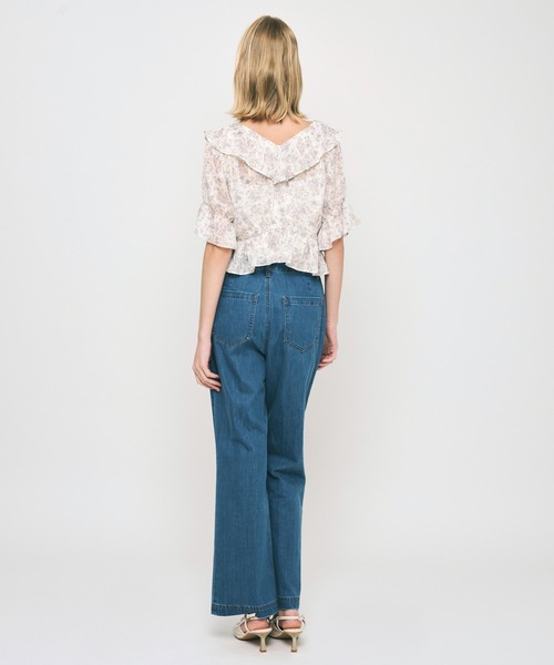 ME COUTURE(ミークチュール)の「フルールラメシフォンブラウス(シャツ/ブラウス・レディース・イエロー/ピンク・FREE)」の21枚目の写真