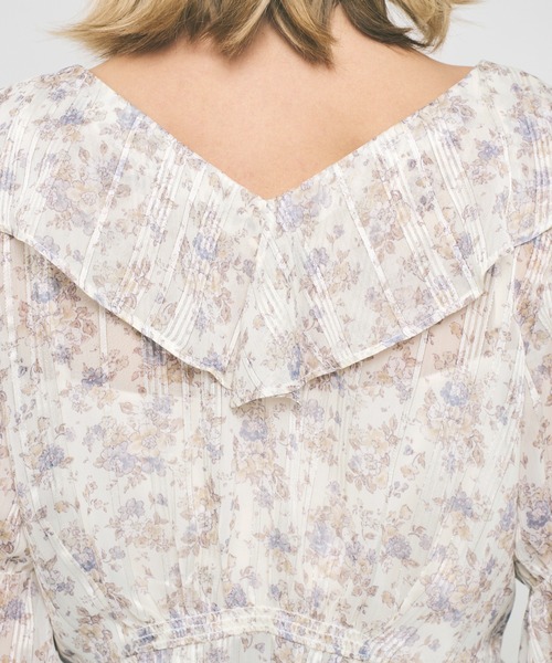 ME COUTURE(ミークチュール)の「フルールラメシフォンブラウス(シャツ/ブラウス・レディース・イエロー/ピンク・FREE)」の10枚目の写真