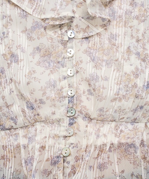 ME COUTURE(ミークチュール)の「フルールラメシフォンブラウス(シャツ/ブラウス・レディース・イエロー/ピンク・FREE)」の11枚目の写真
