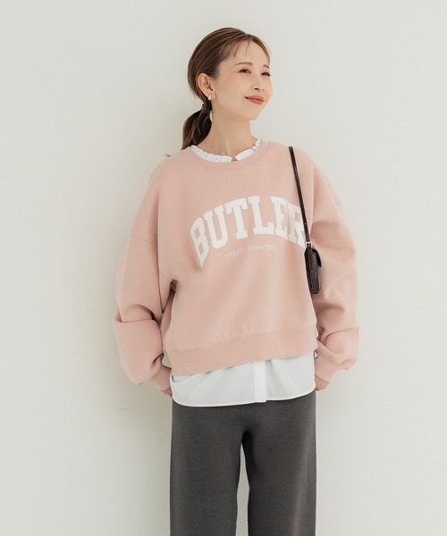 WEB限定セール】ヘビーウェイト裏起毛ヴィンテージ加工 ロゴスウェット