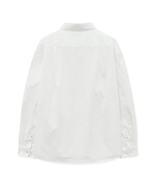 WEST GRAND BOULEVARD(ウエストグランドブルバード)の「クランチオーバーサイズワンポケットシャツWHITE(シャツ/ブラウス・レディース・その他・MEDIUM/LARGE/X-LARGE)」の2枚目の写真