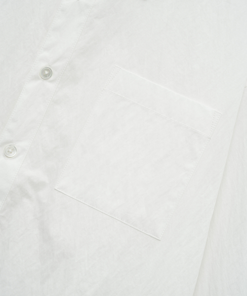 WEST GRAND BOULEVARD(ウエストグランドブルバード)の「クランチオーバーサイズワンポケットシャツWHITE(シャツ/ブラウス・レディース・その他・MEDIUM/LARGE/X-LARGE)」の4枚目の写真