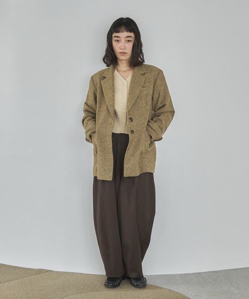 feepur(フェピュール)の「【ハンドウォッシャブル】ショートVカーディガン(カーディガン/ボレロ・レディース・ブラウン/杢グレー/アイボリー・MEDIUM)」の12枚目の写真