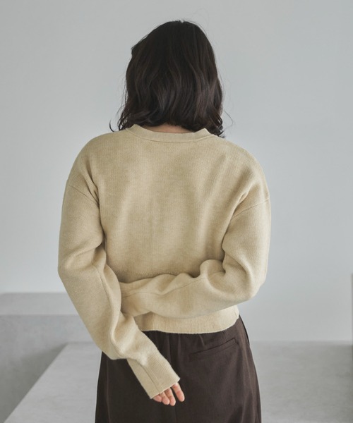 feepur(フェピュール)の「【ハンドウォッシャブル】ショートVカーディガン(カーディガン/ボレロ・レディース・ブラウン/杢グレー/アイボリー・MEDIUM)」の20枚目の写真