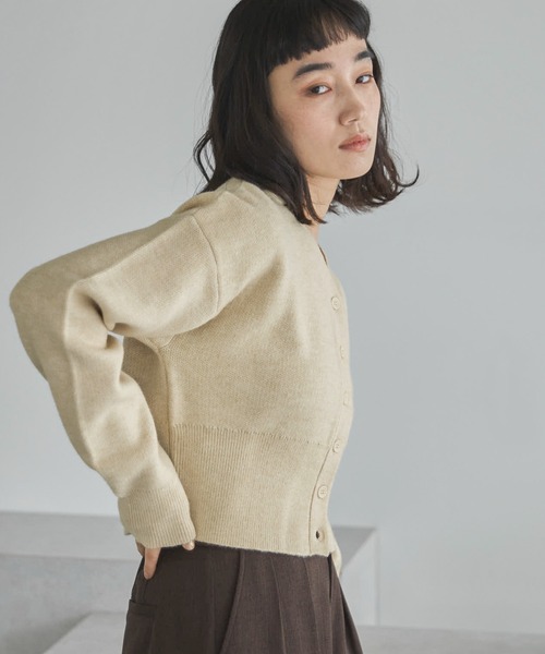 feepur(フェピュール)の「【ハンドウォッシャブル】ショートVカーディガン(カーディガン/ボレロ・レディース・ブラウン/杢グレー/アイボリー・MEDIUM)」の21枚目の写真