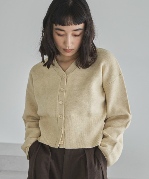 feepur(フェピュール)の「【ハンドウォッシャブル】ショートVカーディガン(カーディガン/ボレロ・レディース・ブラウン/杢グレー/アイボリー・MEDIUM)」の22枚目の写真