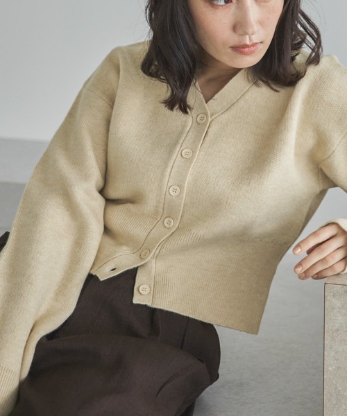 feepur(フェピュール)の「【ハンドウォッシャブル】ショートVカーディガン(カーディガン/ボレロ・レディース・ブラウン/杢グレー/アイボリー・MEDIUM)」の17枚目の写真