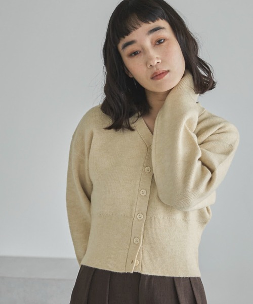 feepur(フェピュール)の「【ハンドウォッシャブル】ショートVカーディガン(カーディガン/ボレロ・レディース・ブラウン/杢グレー/アイボリー・MEDIUM)」の19枚目の写真