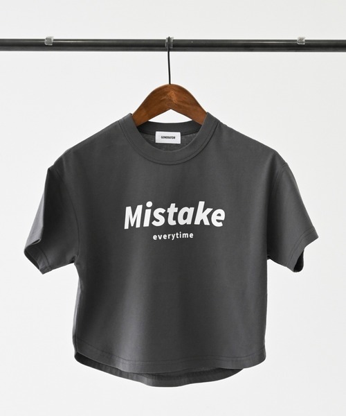 GENERATOR(ジェネレーター)の「GENERATOR/ジェネレーター Mistake Tシャツ(Tシャツ/カットソー・レディース・ベージュ系その他/チャコールグレー/ホワイト・F)」の2枚目の写真