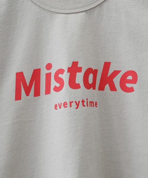 GENERATOR(ジェネレーター)の「GENERATOR/ジェネレーター Mistake Tシャツ(Tシャツ/カットソー・レディース・ベージュ系その他/チャコールグレー/ホワイト・F)」の9枚目の写真