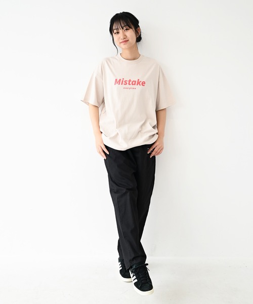 GENERATOR(ジェネレーター)の「GENERATOR/ジェネレーター Mistake Tシャツ(Tシャツ/カットソー・レディース・ベージュ系その他/チャコールグレー/ホワイト・F)」の7枚目の写真