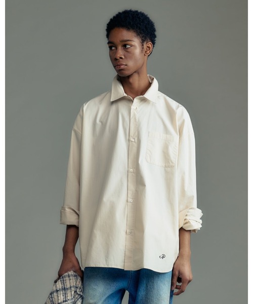 ADAM PATEK(アダムパテック)の「【ADAMPATEK/アダムパテック】James Fabric typewriter shirt タイプライターシャツ(シャツ/ブラウス・メンズ・ベージュ/ブラック/ホワイト・1/2)」の1枚目の写真